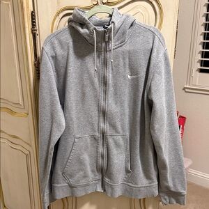 Nike Heather Gray Full-Zip Hoodie mens